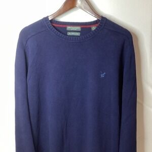VTG Lyle Scott Scotland Men's‎ Navy Blue Crew Neck Sweater XL 100% Combed Cotton